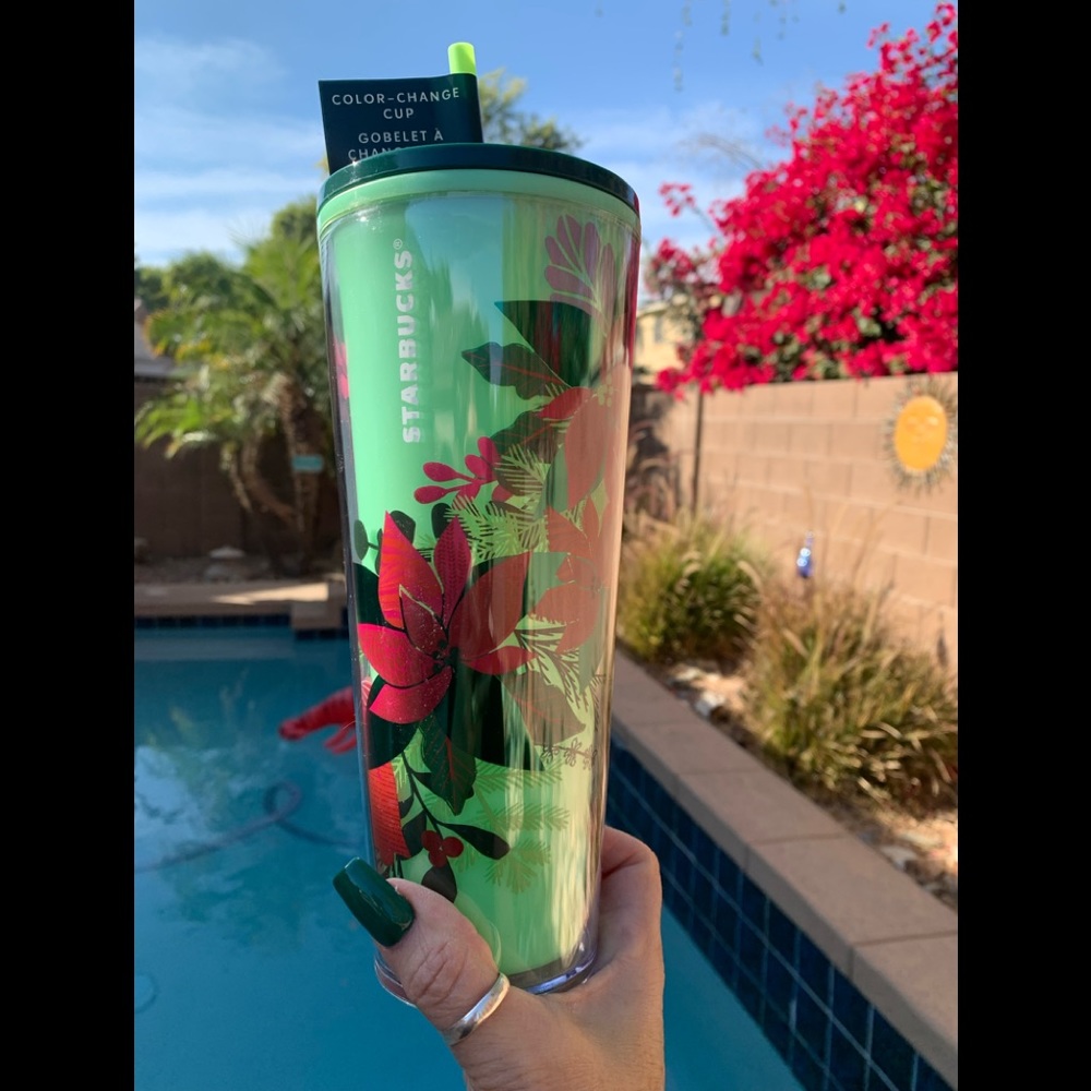 Starbucks Holiday 2021 Poinsettia 24 oz Cold Cup